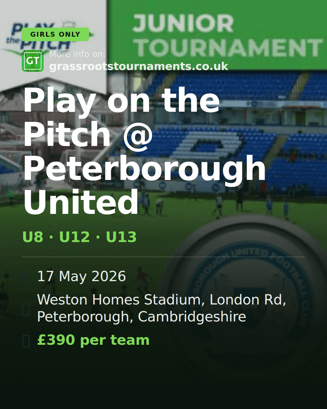 Play on the Pitch @ Peterborough United — social preview