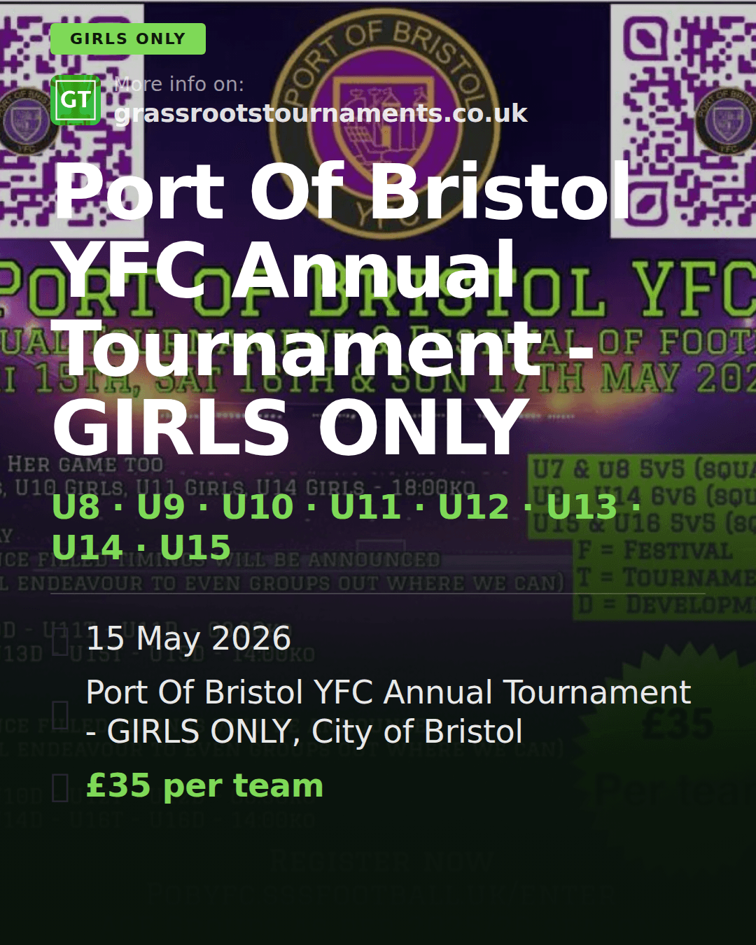 Port Of Bristol YFC Annual Tournament - GIRLS ONLY — social preview