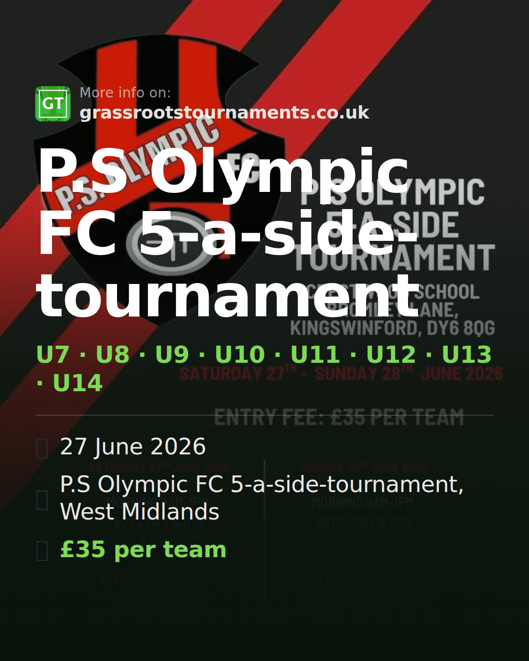 P.S Olympic FC 5-a-side-tournament — social preview