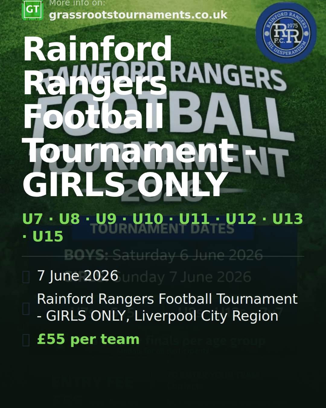 Rainford Rangers Football Tournament - GIRLS ONLY — social preview
