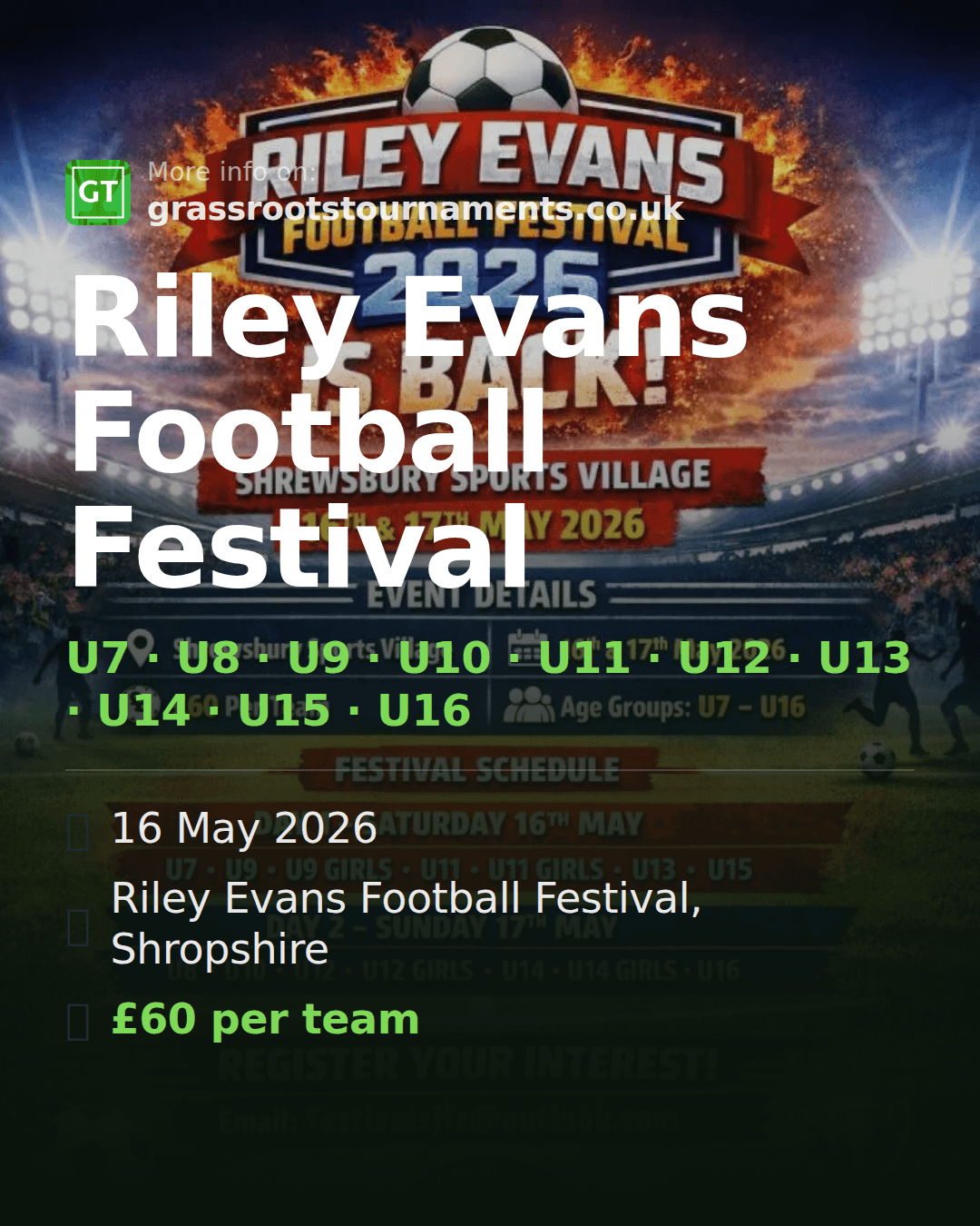 Riley Evans Football Festival — social preview
