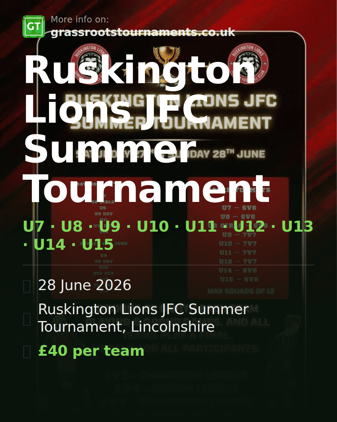 Ruskington Lions JFC Summer Tournament — social preview