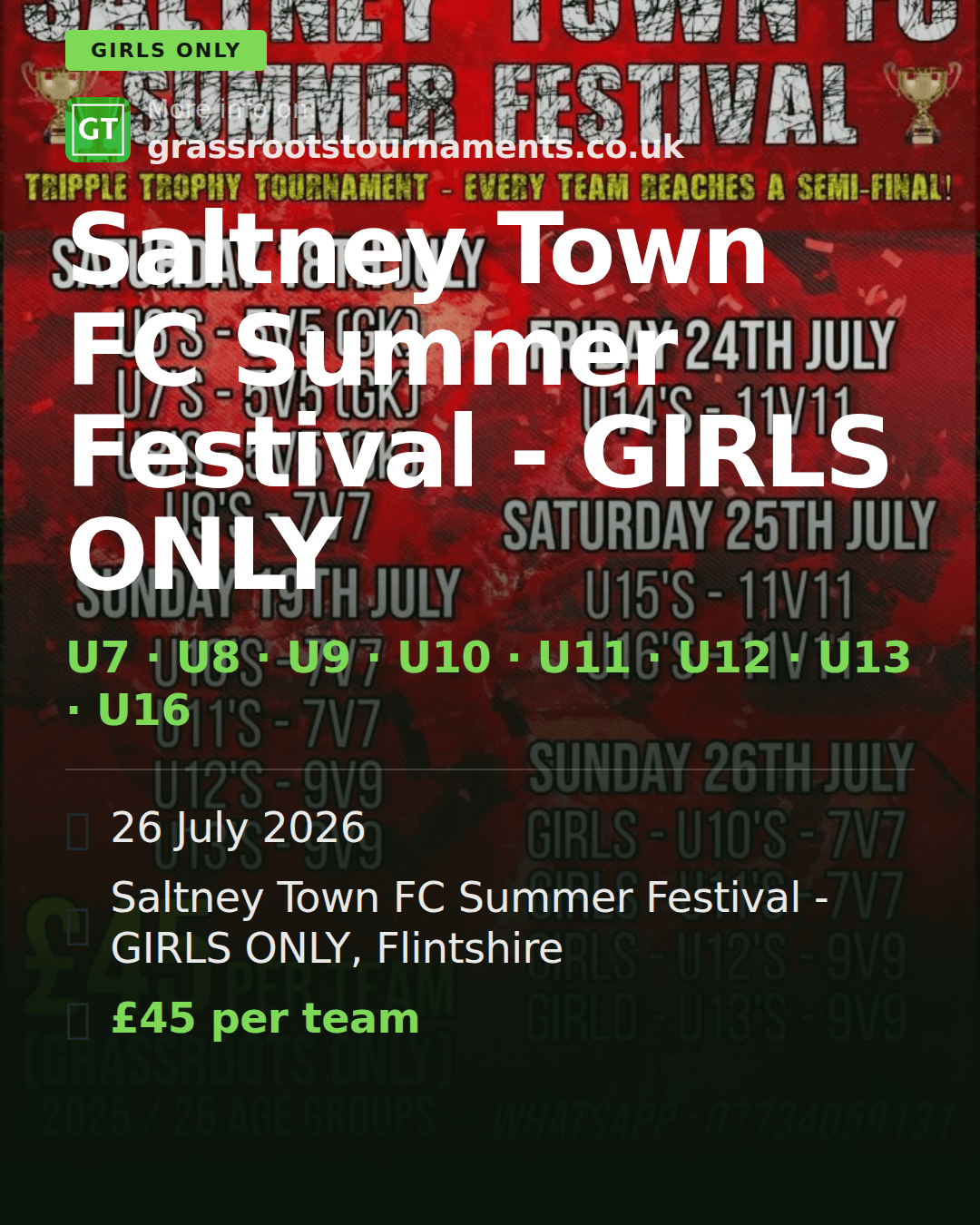 Saltney Town FC Summer Festival - GIRLS ONLY — social preview