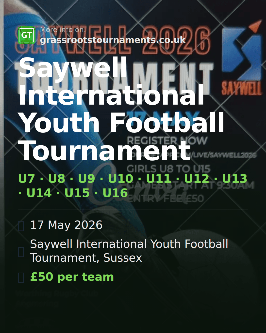 Saywell International Youth Football Tournament — social preview