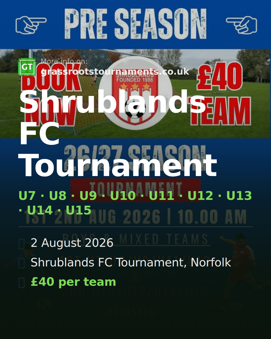 Shrublands FC Tournament — social preview