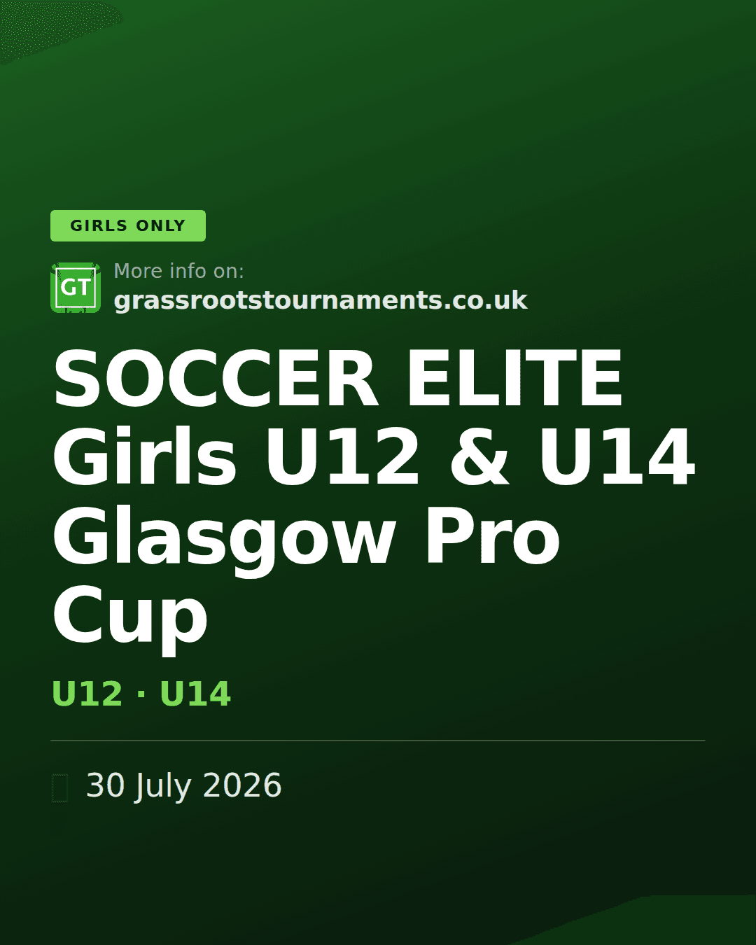 SOCCER ELITE Girls U12 & U14 Glasgow Pro Cup — social preview