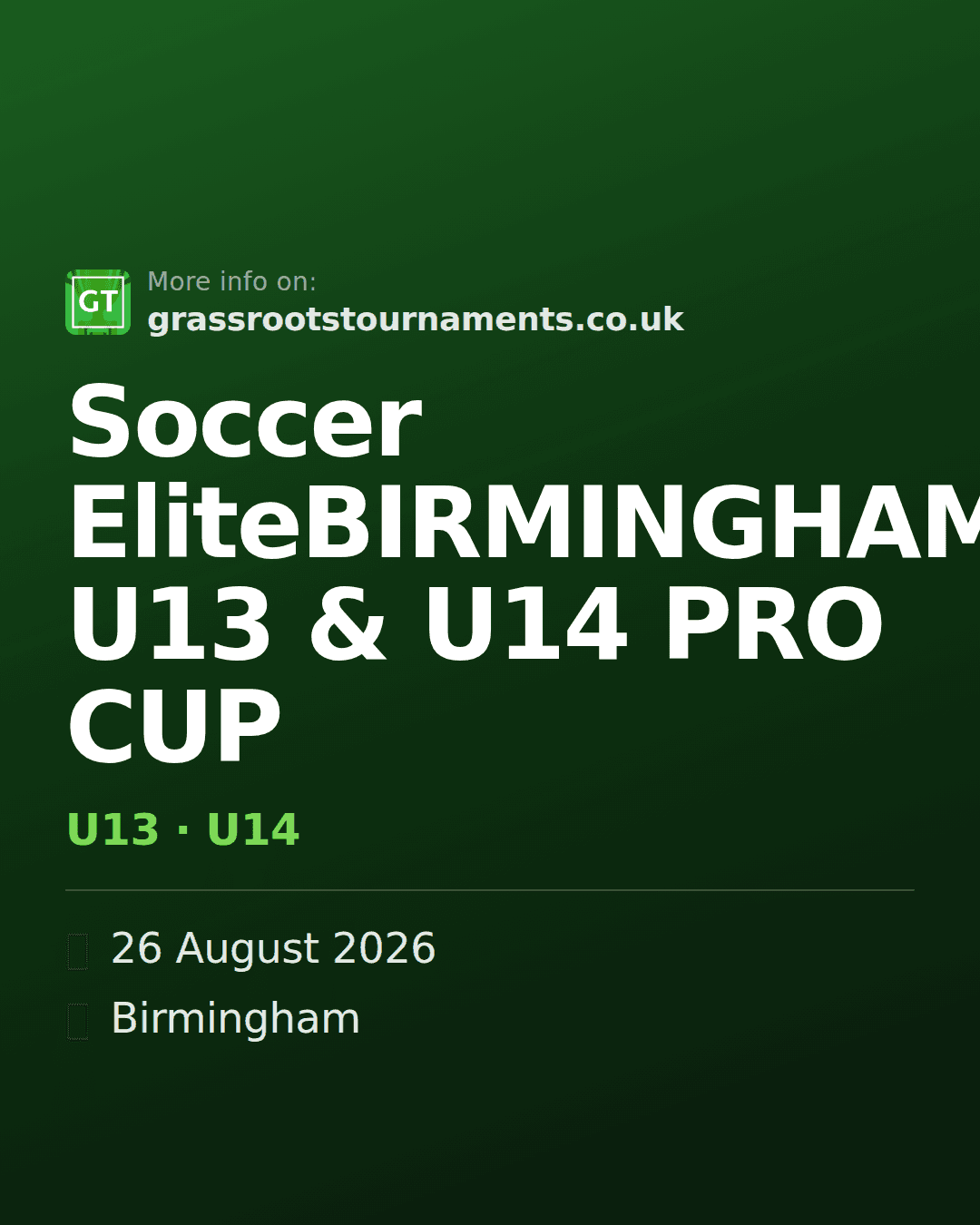 Soccer EliteBIRMINGHAM U13 & U14 PRO CUP — social preview