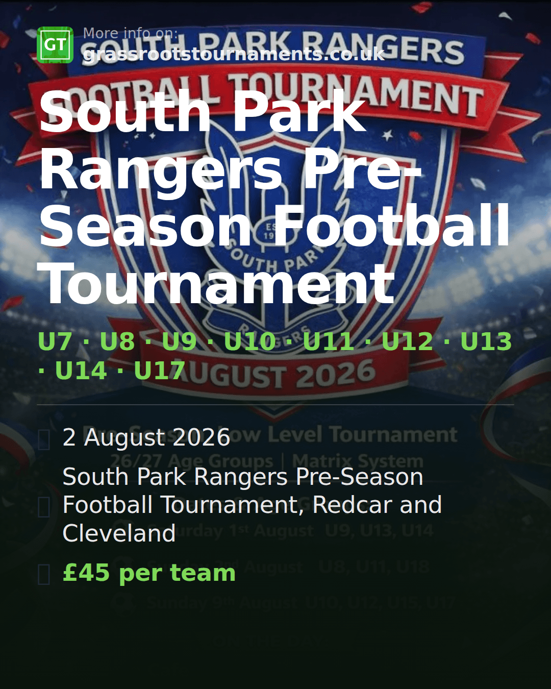 South Park Rangers Pre-Season Football Tournament — social preview