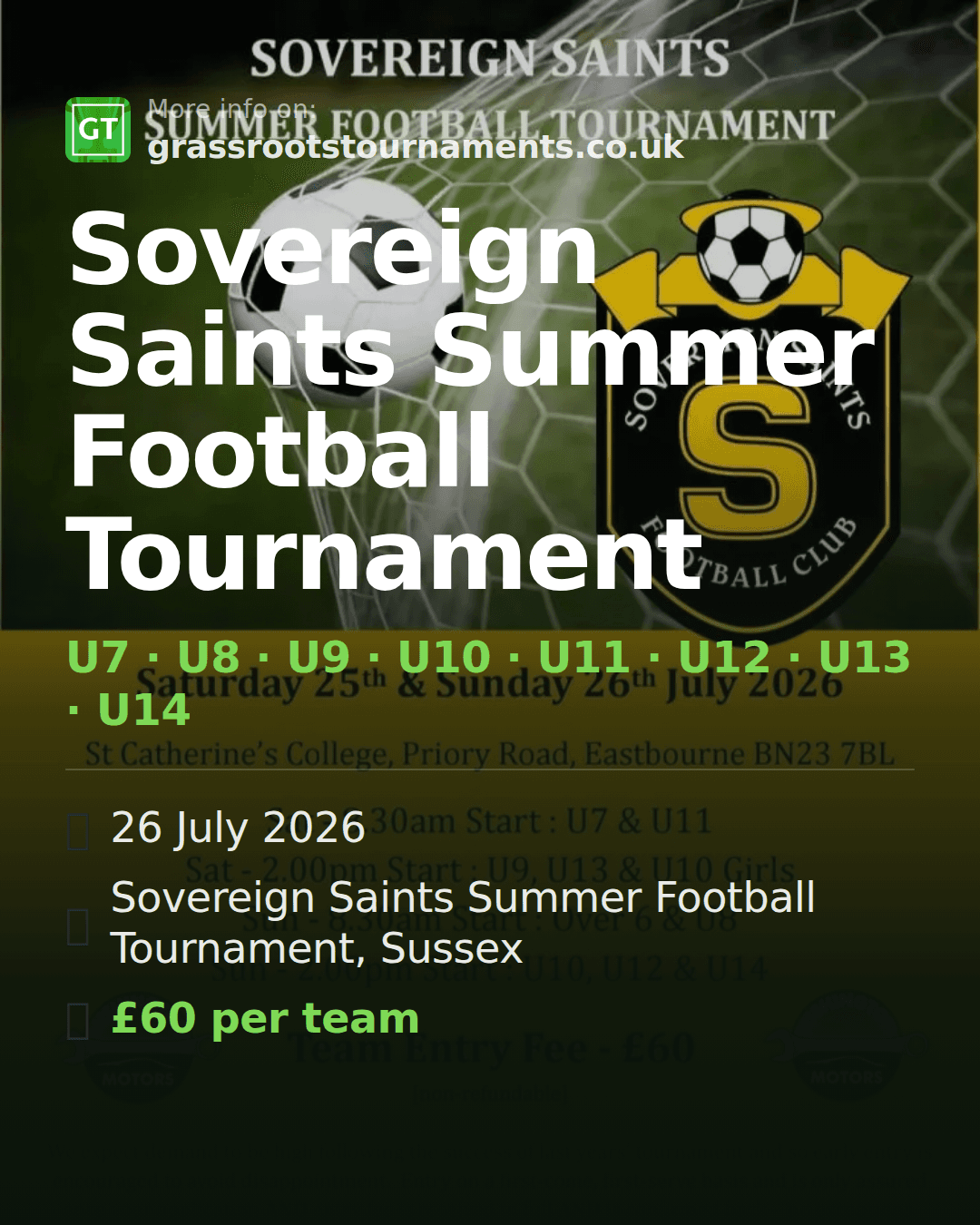 Sovereign Saints Summer Football Tournament — social preview