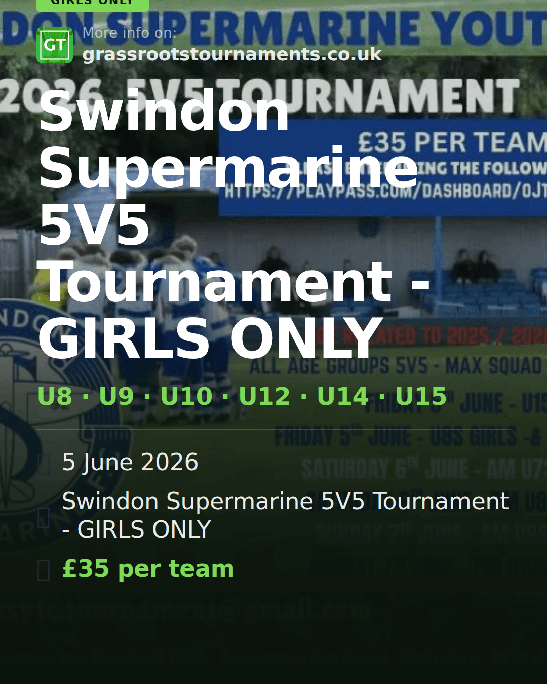 Swindon Supermarine 5V5 Tournament - GIRLS ONLY — social preview