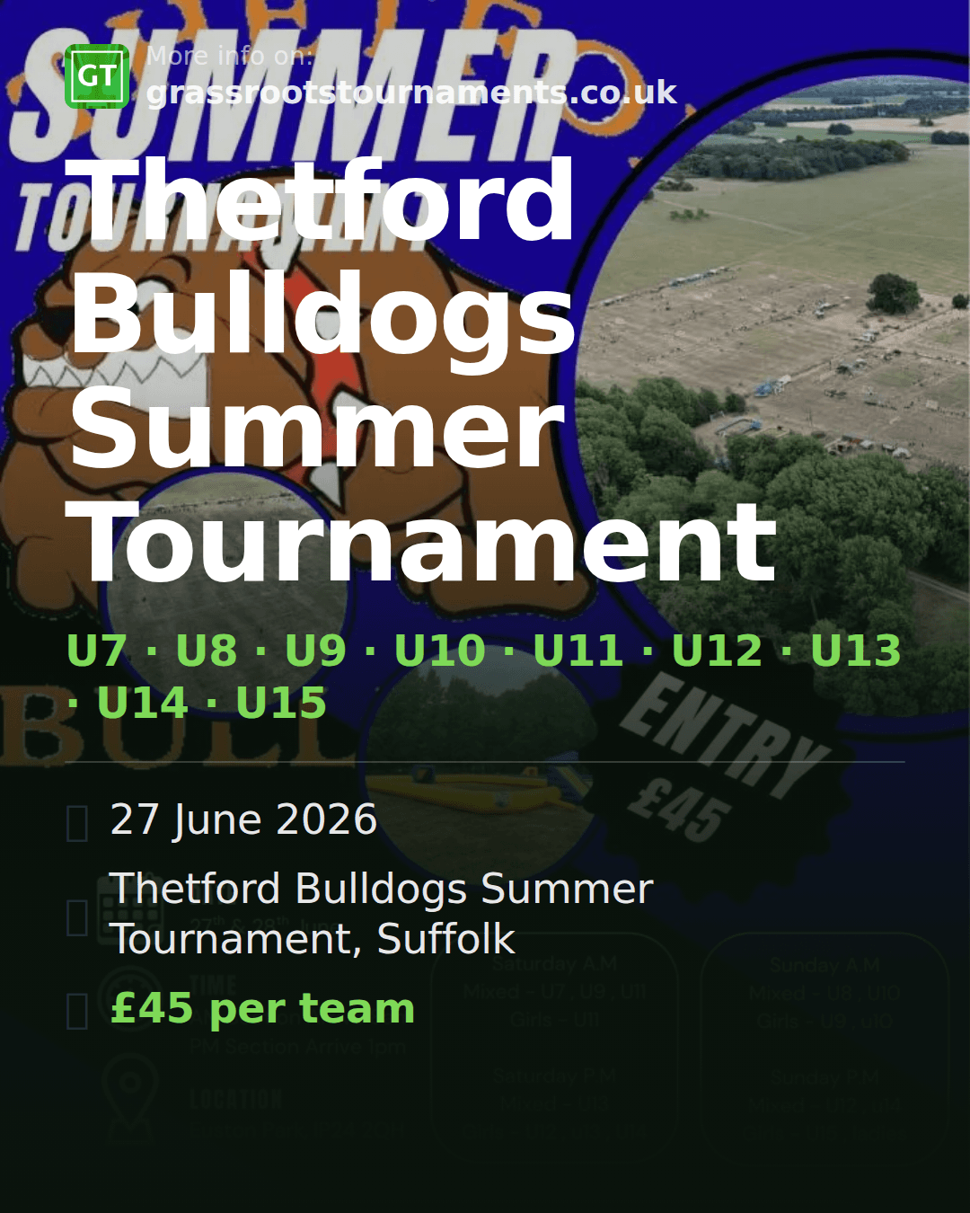 Thetford Bulldogs Summer Tournament — social preview
