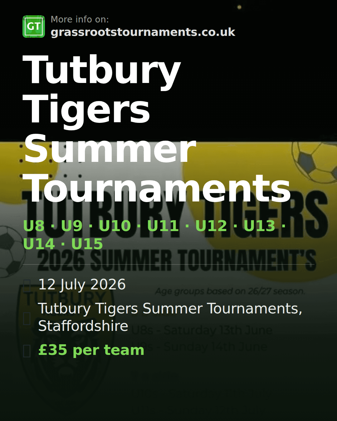 Tutbury Tigers Summer Tournaments — social preview