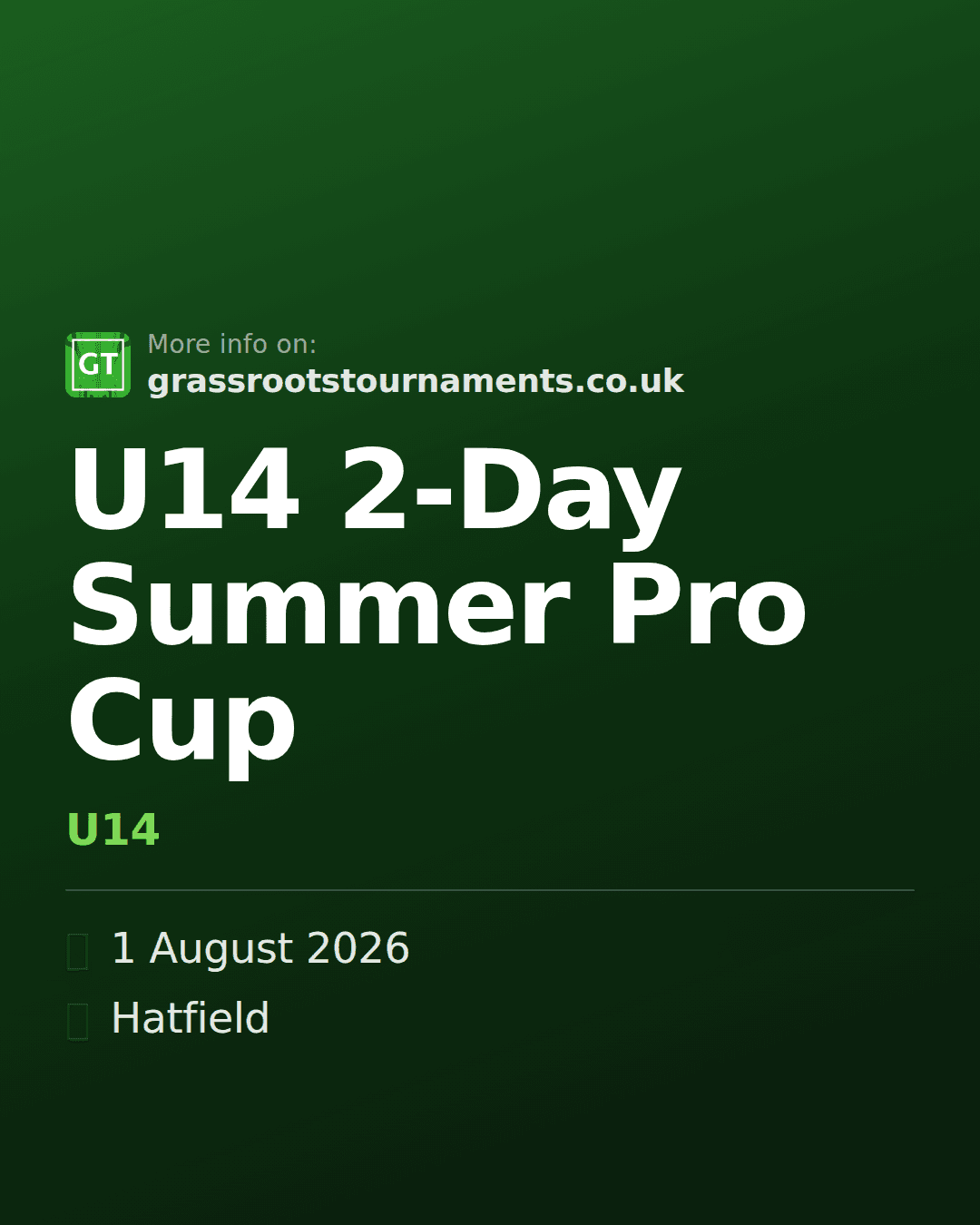 U14 2-Day Summer Pro Cup — social preview