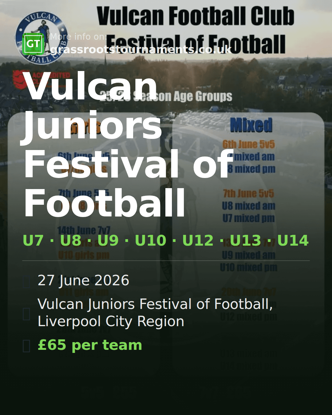 Vulcan Juniors Festival of Football — social preview