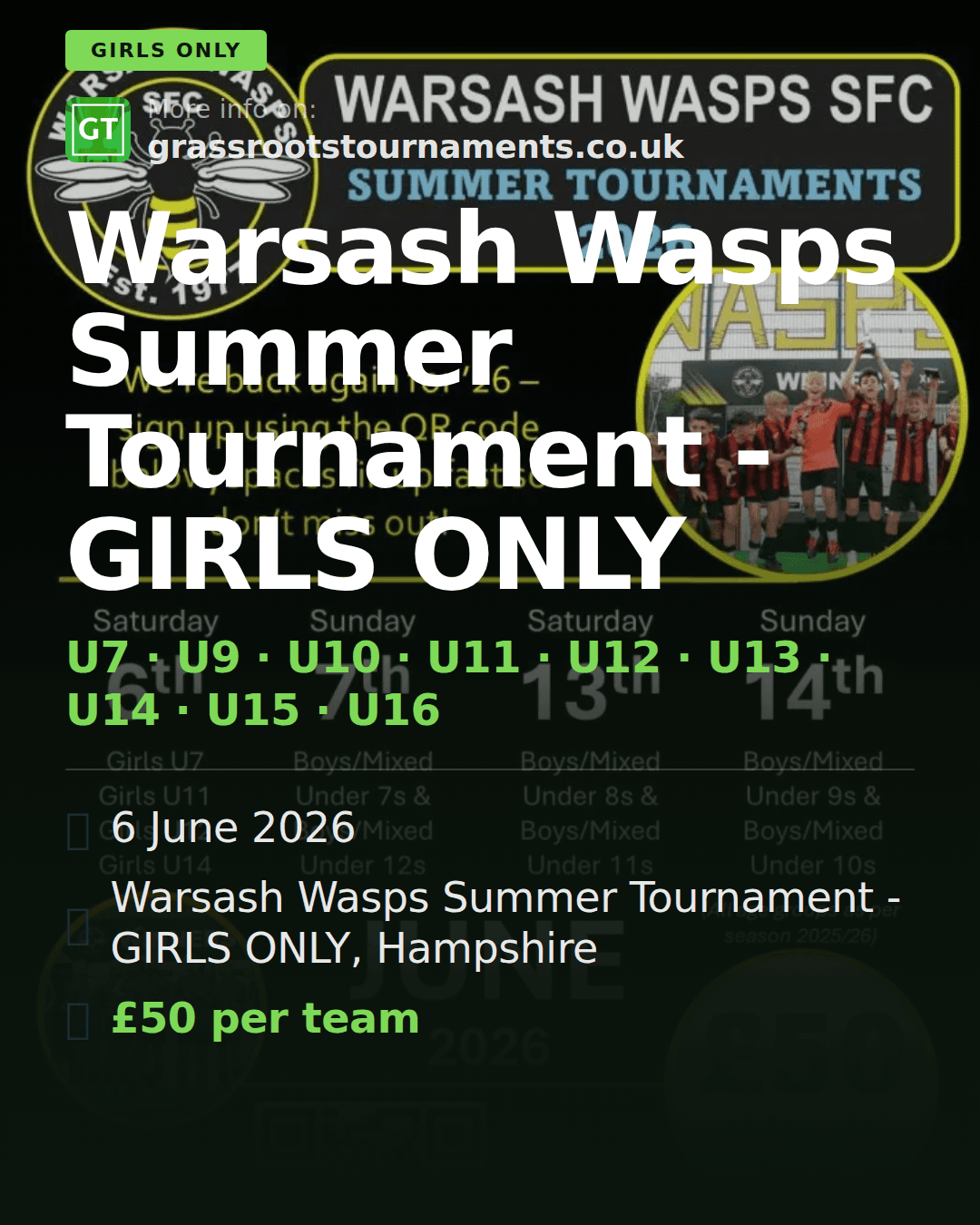 Warsash Wasps Summer Tournament - GIRLS ONLY — social preview