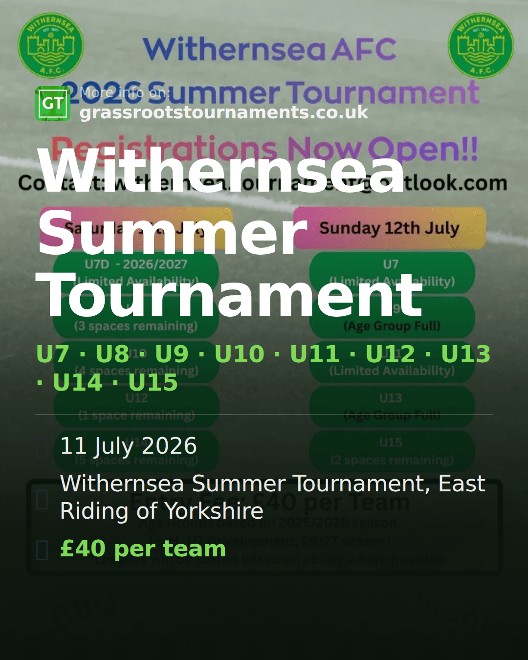 Withernsea Summer Tournament — social preview