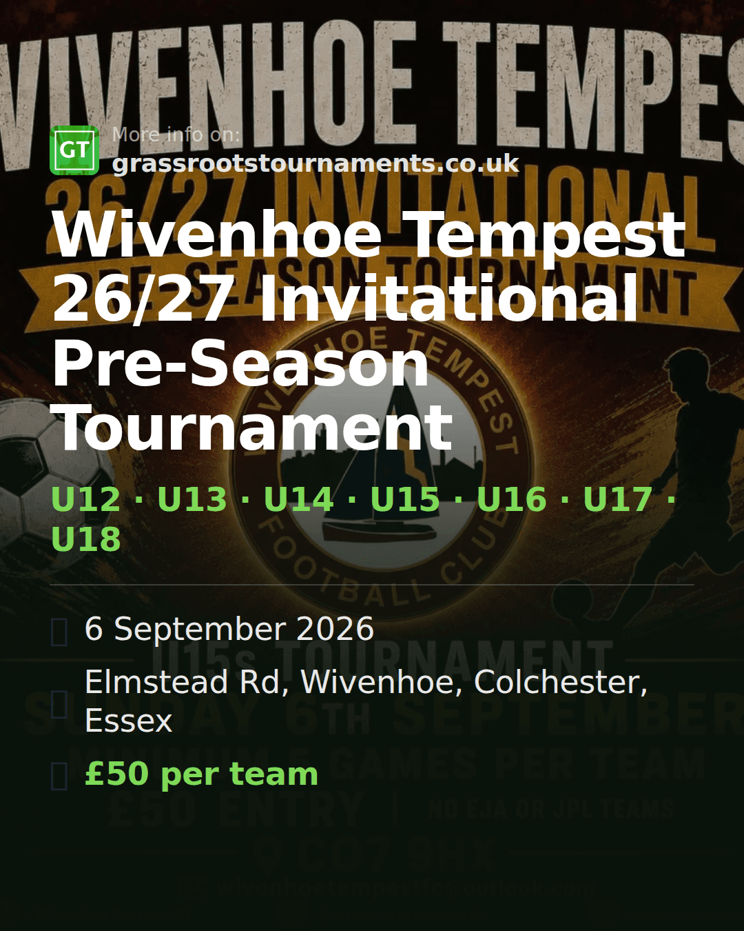 Wivenhoe Tempest 26/27 Invitational Pre-Season Tournament — social preview