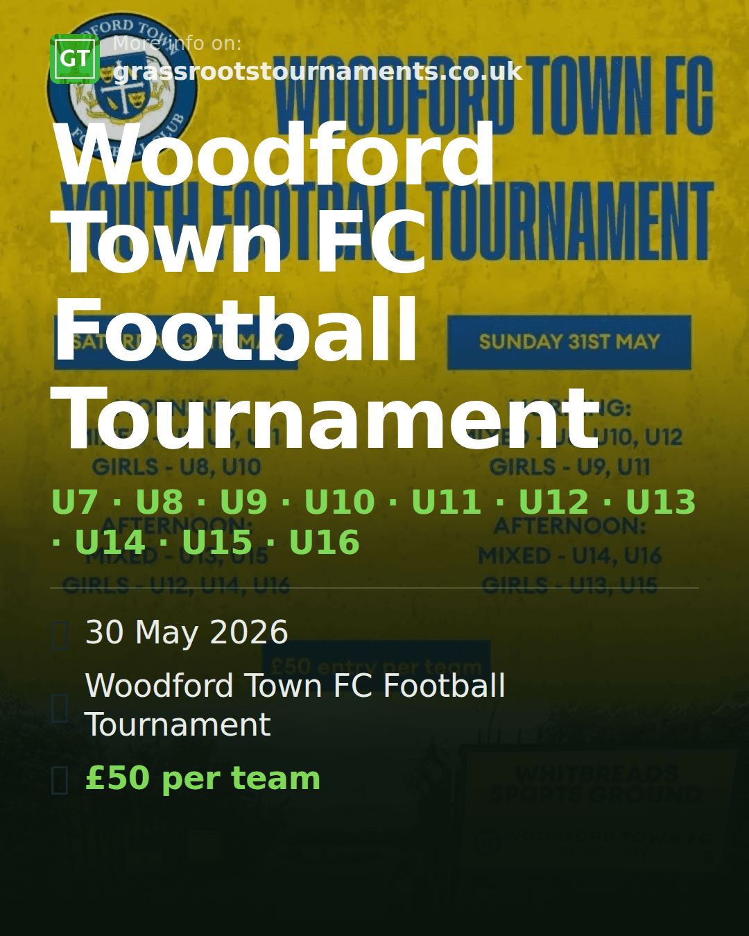 Woodford Town FC Football Tournament — social preview