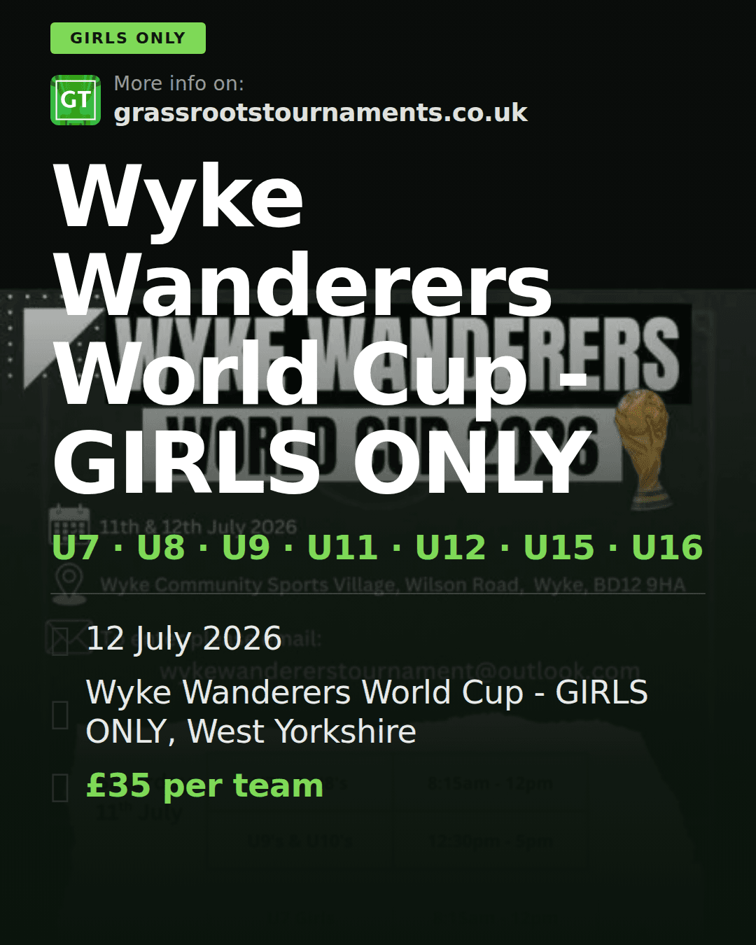 Wyke Wanderers World Cup - GIRLS ONLY — social preview